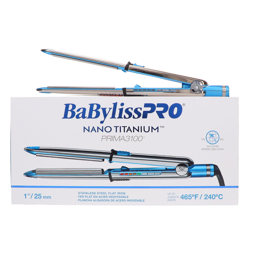 BaBylissPRO Nano Titanium 1" Prima3000 Ionic Styling Flat Iron