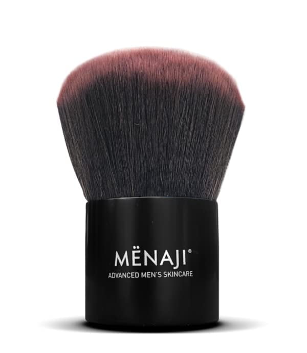 MENAJI Deluxe Kabuki Brush | Professional Quality Synthetic Brush Hair | For High-Definition Face Powder | Skin-Friendly and All-Occasion Kabuki Brush for Men