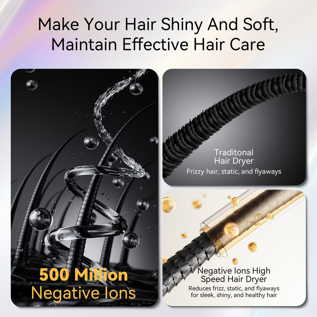 PhiloDeco Hair Dryer with Diffuser, 500 Million Negative Ionic Hair Dryer, Professional Hair Dryer 110000RPM Blow Dryer, Fast Drying High-Speed Hair Dryer for Women Men