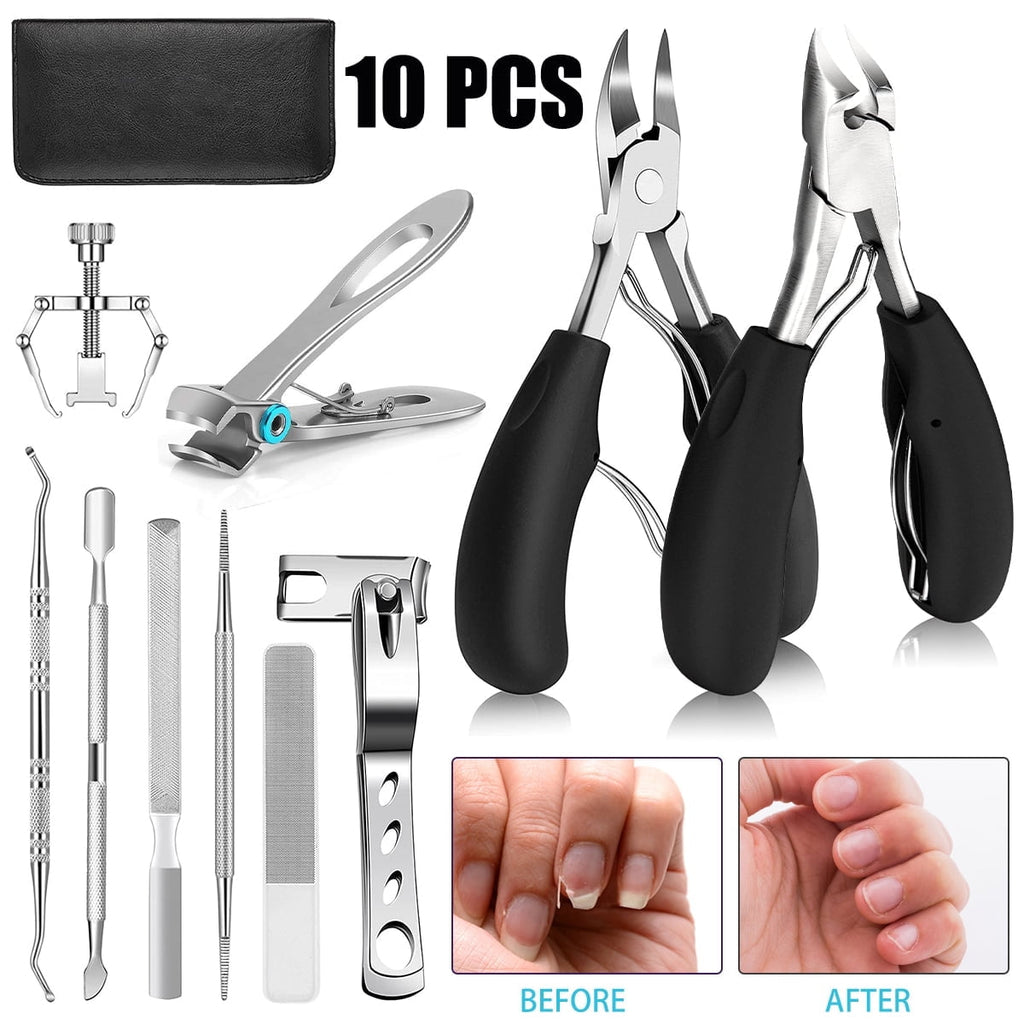10PCS Podiatrist Toenail Clippers,Toe Nail Clippers for Thick Nails and Ingrown Toenails,Professional Toenail Clippers Set,Toe Nail Clippers for Adult and Seniors