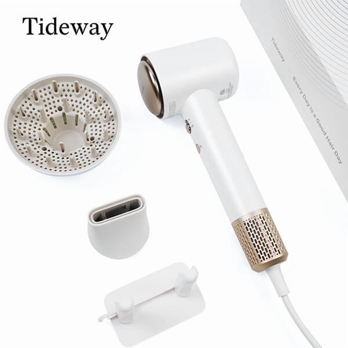 Tideway M02 High-Speed Hair Dryer with Diffuser, 110,000 RPM Brushless Motor, Ionic Care, 4 Heat Settings, Smart Thermo Control, Gold