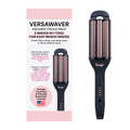 L'ANGE Hair VersaWaver Adjustable Titanium Waver | Pick 19mm or 32mm Waves with 1 Tool | Titanium 3-Barrel Waving Tool (Black)