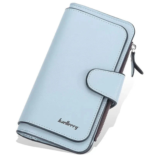 Women's Fashion Faux Leather Wallet with Card Slots & ID Window